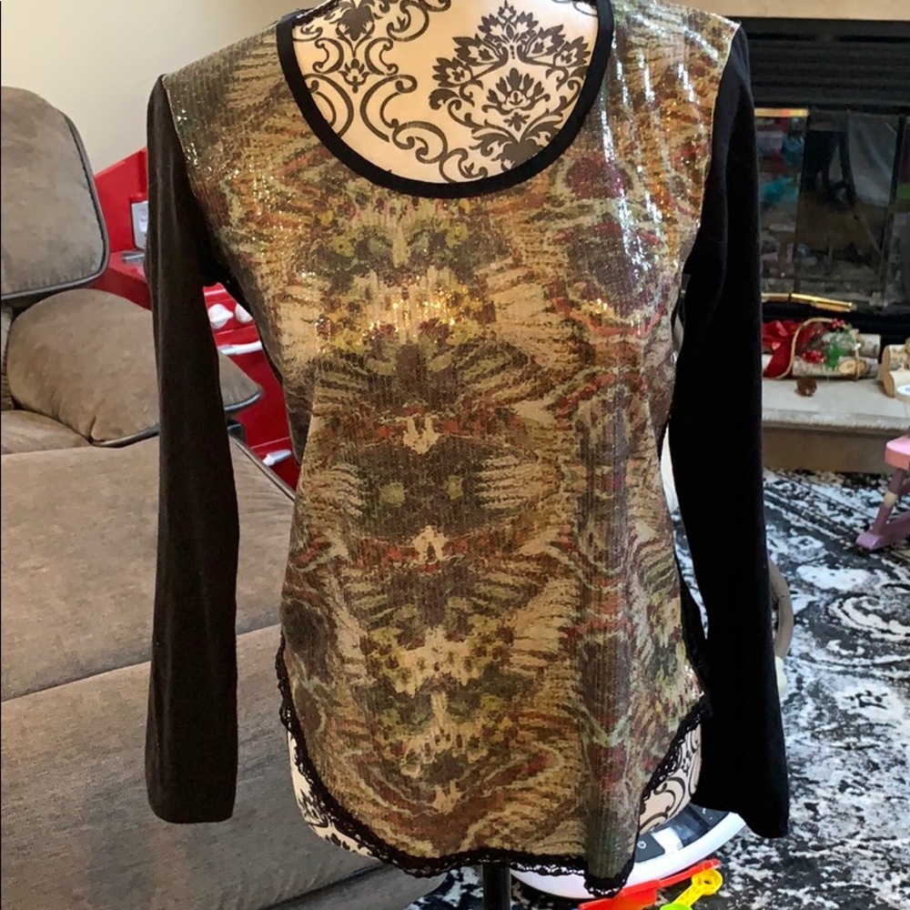 Custo sequins top size small